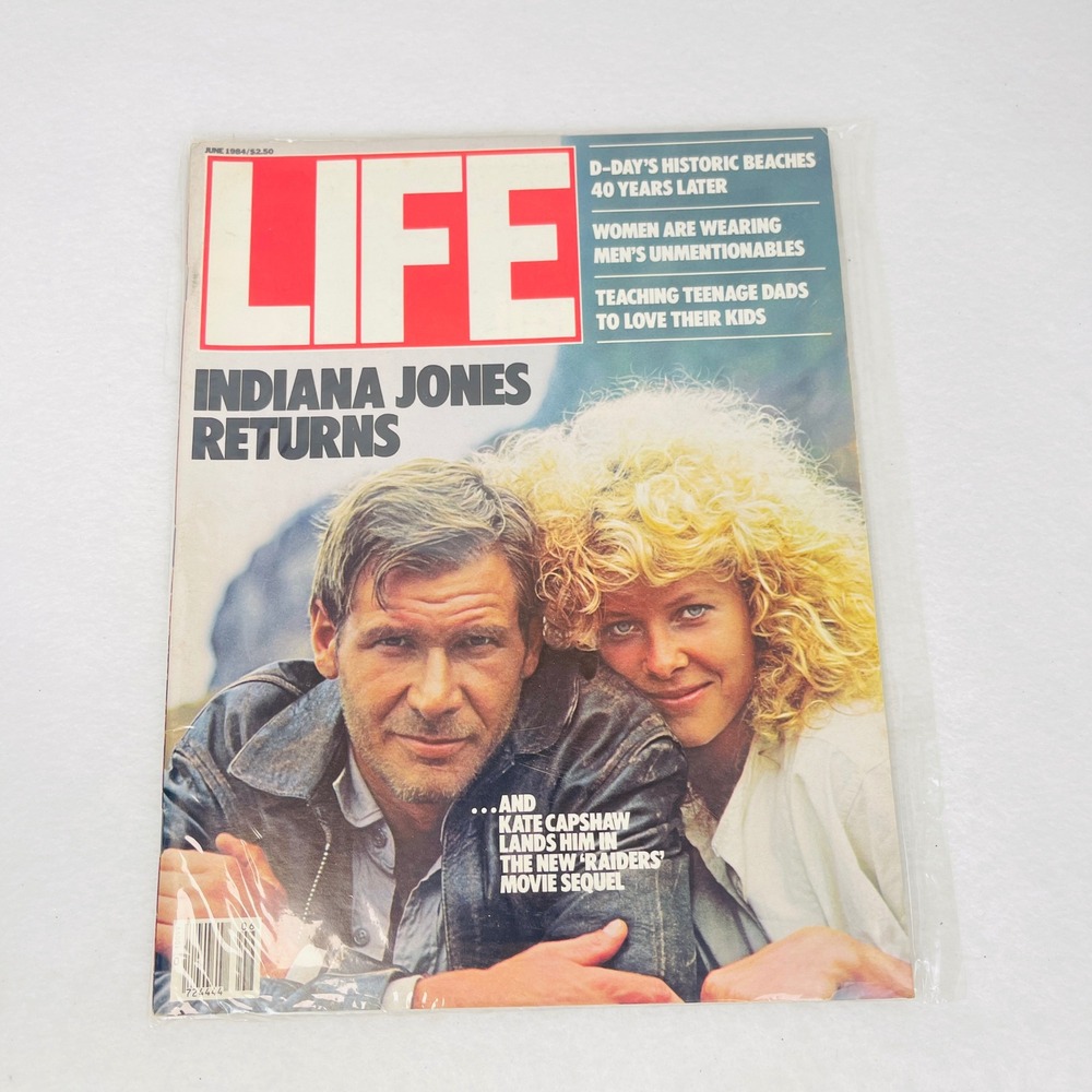 Vintage LIFE Magazine June 1984 Indiana Jones Harrison Ford Kate Capshaw D-Day